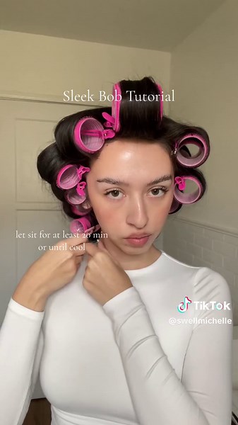 How to Achieve a Sleek Bob Look with Rollers and a Flat Iron