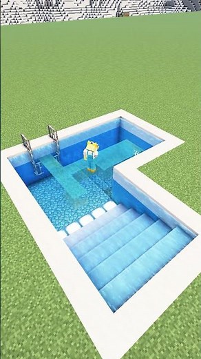 Minecraft Swimming Pool Tutorial #minecraft #minecraftbuilds #shorts #minecraftbuilding #tutorial