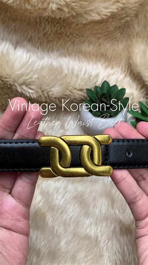 Elevate Your Look with a Vintage Korean-Style Leather Belt