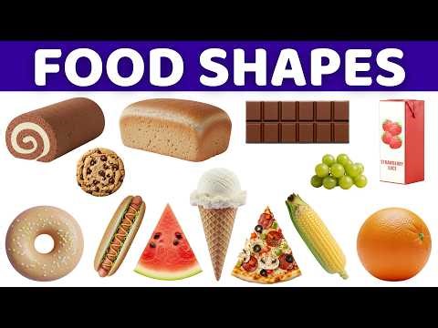 20 Basic Shapes for Kids | Guess the Shape with Food | Fun Learning Video for Preschool Kindergarten