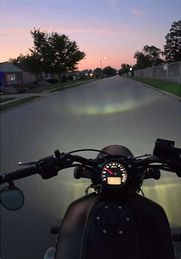 Admiring the Sunset on Indian Scout Bobber