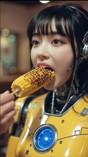 Beautiful Asian Female Robot in Retro Japanese Diner | Futuristic Love Scene | AI Cinematic