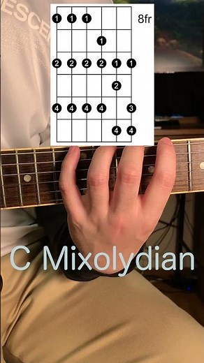 C MixoLydian | Three Notes Per String #shorts
