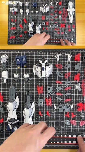 Full parts breakdown MG NARRATIVE GUNDAM CPack #gundam #bandai #gunpla #narrativegundam #asmrbuild
