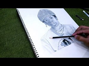 Drawing of Rema - Calm Down || Step by step || Sketch Drawing of Rema-Calm Down #rema #selenagomez