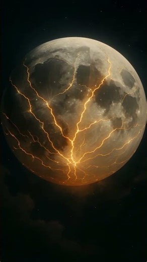 “The Moon Is Breaking Open… 🌕⚡| Stunning AI Visual”