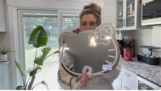 Watch This hello kitty neon mirror is so cute! on Amazon Live