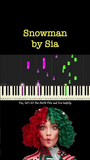 Snowman by Sia piano cover + sheet music + lyrics