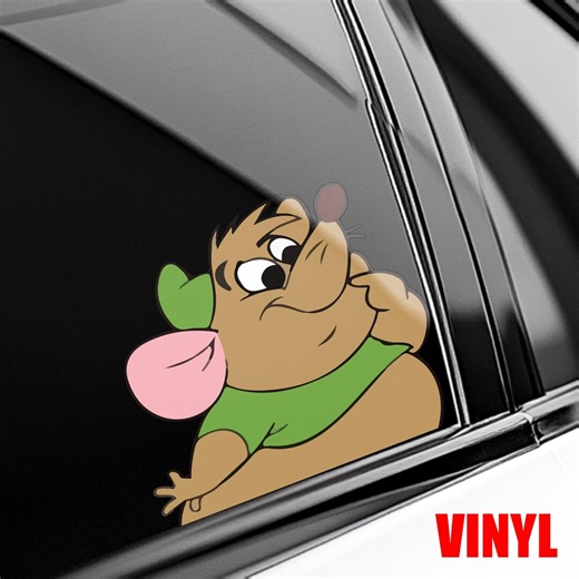 Cinderella Gus Gus Peeker Peekaboo Sticker, Disney Mouse Friends Car Sticker, Window Decal, Cute Laptop Water Bottle Vinyl C2D107-01 - Etsy