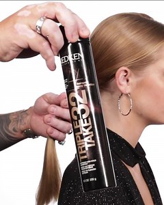 All you need is Triple Take 32 hairspray to get this chic chignon. This no crunch, high hold hairspray is key for holiday updos. Check back for more holiday hairstyles :) | Redken