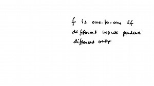 A function f is one-to-one if different inputs produce  outputs. You can tell from the graph that a function is one-to-one by using the  test. | Numerade