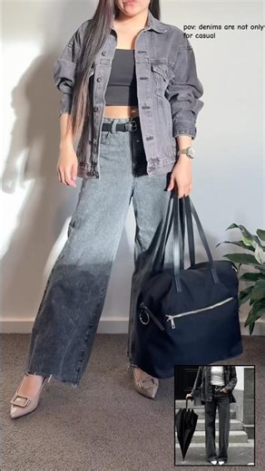 ➡️pov: denims can be elegant!!!👖🛒 #ootd