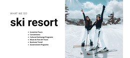 Holidays in the snowy mountains - HTML Template by Nicepage