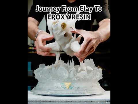 How To Make Glowing Blue Eyes white Dragon Diorama With Way Too Much Resin part 8