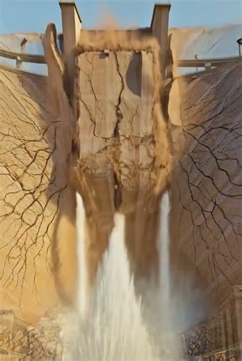 HOOVER DAM IS CRACKING… Then It COMPLETELY COLLAPSES 😱💥 #natureshorts #viral_video