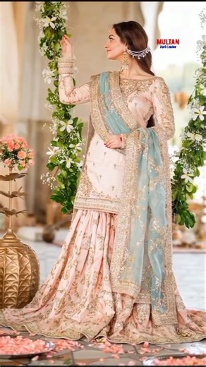 Beautiful elegant wedding walima collection #wedding #weddingattire #shorts #multan zari center