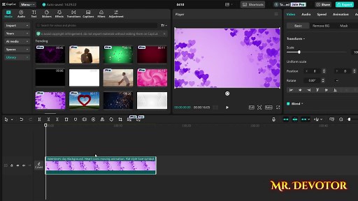 How to make a typing intro on capcut