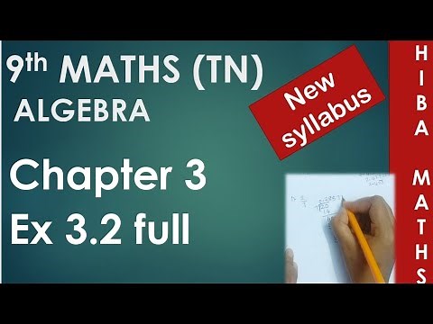 9th maths chapter 3 exercise 3.2 full answers TN New Syllabus TN Samacheer portions