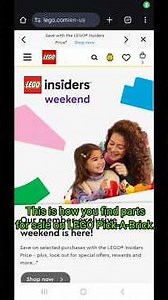 How to find parts on sale on Lego pick a brick. #sale #lego #parts #deals