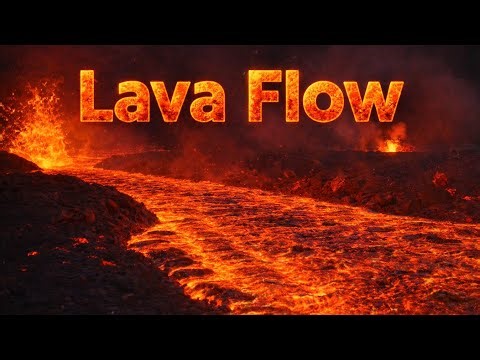 1 Hour Lava Flow🌋Calming Nature Ambience for Sleep, Meditation, Background Ambiance & Stress Relief