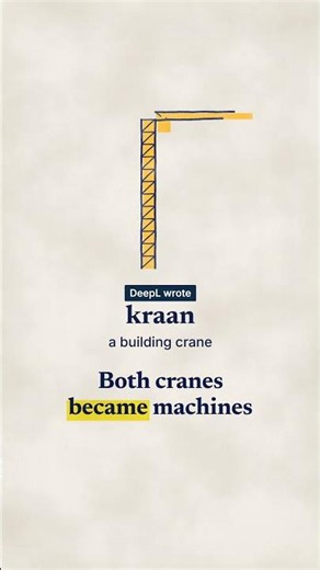 DeepL changed its mind: the bird became a building crane