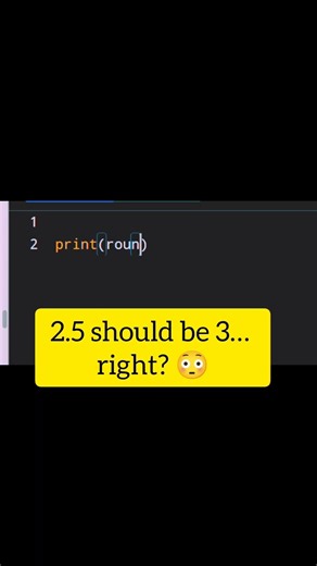 round(2.5) = 2 😱 | Python Even Rounding #shorts #python #codingwithpk #codingshorts #youtubeshort