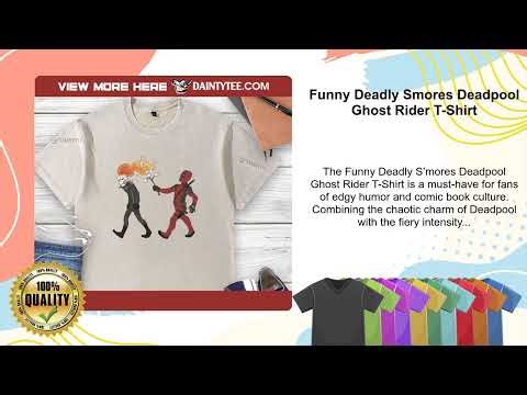 Funny Deadly Smores Deadpool Ghost Rider T-Shirt