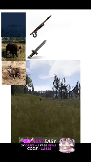 rust reels on Instagram: "Sign up now for 3x free cases + 2 free gems with code: CASES #rust #rustmoment #rustgame #rustmeme"