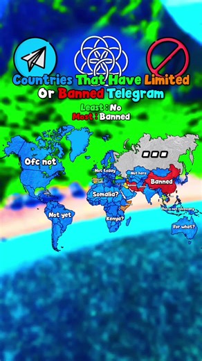 Tysm Roskomnadzor 😭 | 🟨 Yellow - Was blocked for a while | 🚫 Countries that have limited or banned Telegram ✉️ | #Map #Mapping #World #Have #Banned #Limited #Telegram #Country #Countries #Edit |