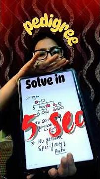 solve Pedigree Questions in 5 sec🤯😱🔥