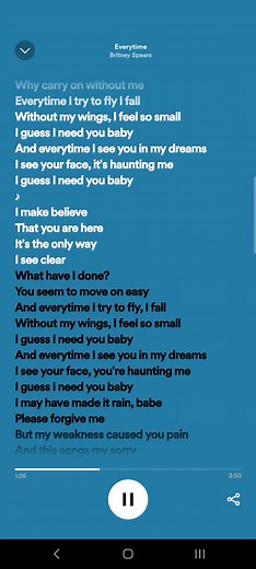 Everytime - Britney Spears Full Song Lyrics
