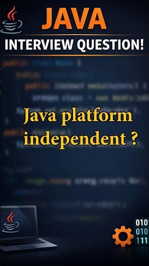 java interview questions in Telugu | Java is platform independent అంటే ఏమిటి ? #shorts shorts