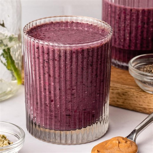 Banana Berry Smoothie (High Fiber & High Protein) - From My Bowl