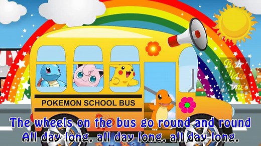 Wheels On The Bus Pokemon - Pokemon & School Bus Songs - Wheel On The Bus