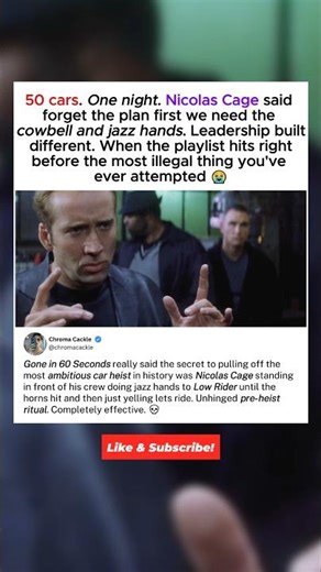 The Most Unhinged Pre-Heist Ritual In Movie History And It Actually Worked 🔥 #GoneIn60Seconds
