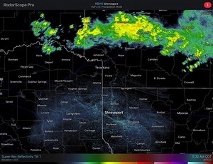 1K views | 12:28 PM radar update | US National Weather Service Shreveport Louisiana | Facebook