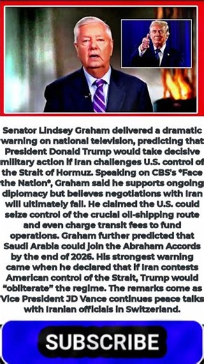 Graham Predicts Trump Will ‘Obliterate’ Iran If Strait of Hormuz Is Messed With