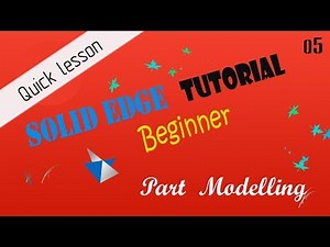 SOLID EDGE TUTORIAL - 05 CREATE A SIMPLE HOLE, THREADED, COUNTERBORE, COUNTERSINK, TAPERED HOLE.