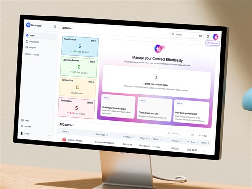 Contractly - Contract Management SaaS Dashboard