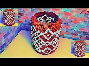 How to make 3d Origami Basket 64