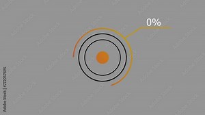 15% complete loading circle icon Infographics animation. Abstract storage icon background video.