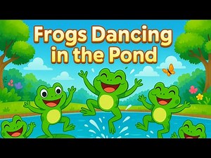 Frogs Dancing in the Pond 🐸 🐸| Fun Kids Song with Dancing Frogs