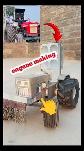 🚜💪Swaraj tractor ka engine making👿। tractor modified। #handmade #minitractor #tractor #diy #shorts