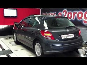 Test dyno Reprogrammation moteur Peugeot 207 hdi 2012 1.6 HDI 92@117ch o2programmation