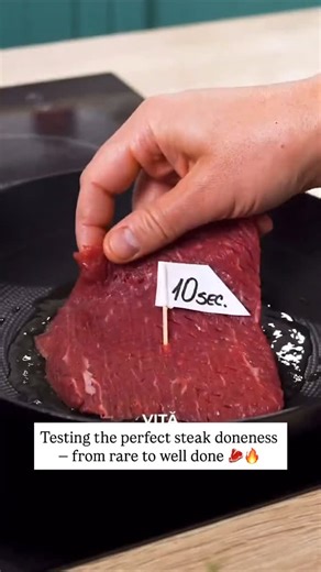 6.2K views · 30 reactions | Testing the perfect steak doneness — from rare to well done 數 #viral #reels #food | Haisell Heredia | Facebook