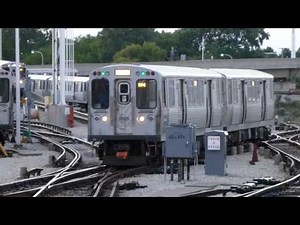 CTA Transit: CTA Action with 2014 Bombardier 5000 Series "L" Red/Purple/Yellow Lines at Howard