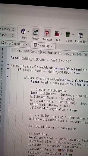my favourite code (Roblox studio)