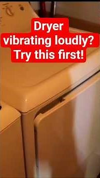 Dryer vibrating loudly? Here's an EASY FIX. #dryerrepair