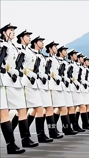 Military soldiers marching together in perfect unison during a parade.