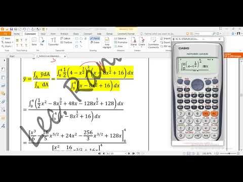 Centroid_ how to find definite integration by scientific calculator